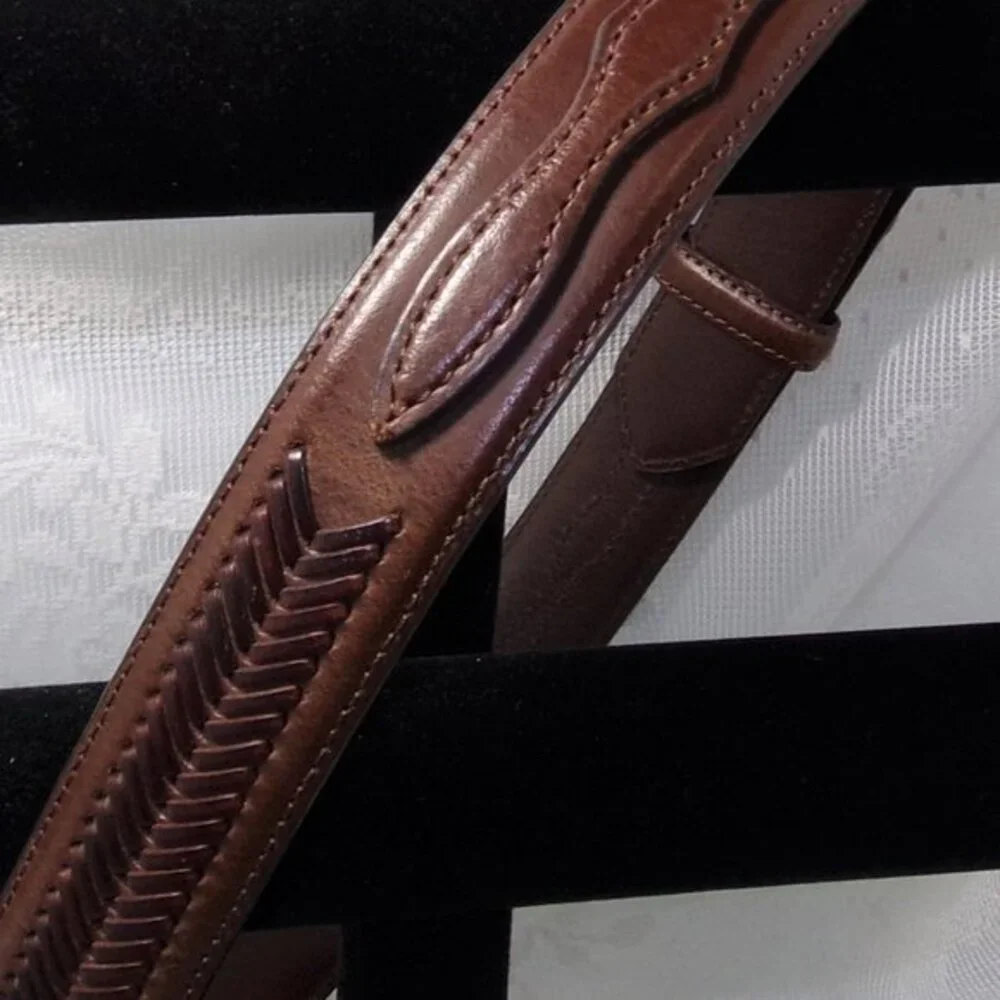 Nocona Western Mens Belt Leather Top Hand Ranger Brown N2476802 SIZE 28‎